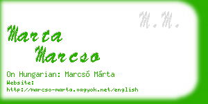 marta marcso business card